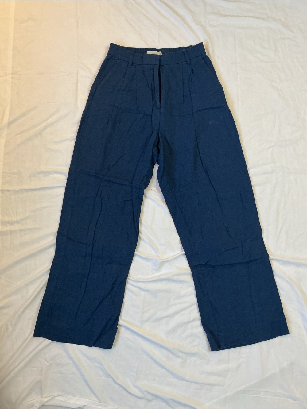 Abercrombie & Fitch Navy Straight-Leg Trousers